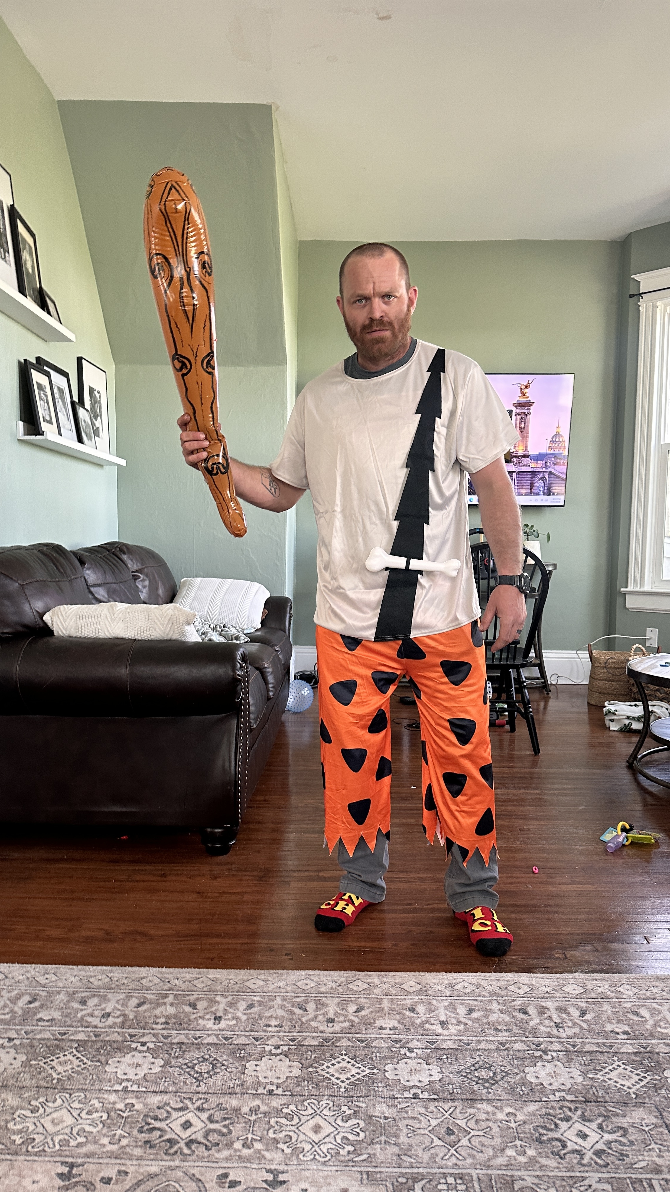 Chad in Flintstones costume